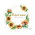 Sunflower logo watercolor premade #4