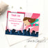 Girl superhero thank you card