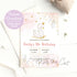 Swan Invitation Birthday Party Glitter Pink