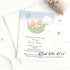 Sweet peas invitation pink blue printable