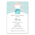 Swirl teal bridal shower invitation printable