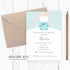 Swirl teal bridal shower invitation printable