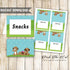 Puppy Buffet Food Label Place Seating Name Card Pawty