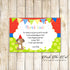 30 Puppy thank you card kids birthday red green blue