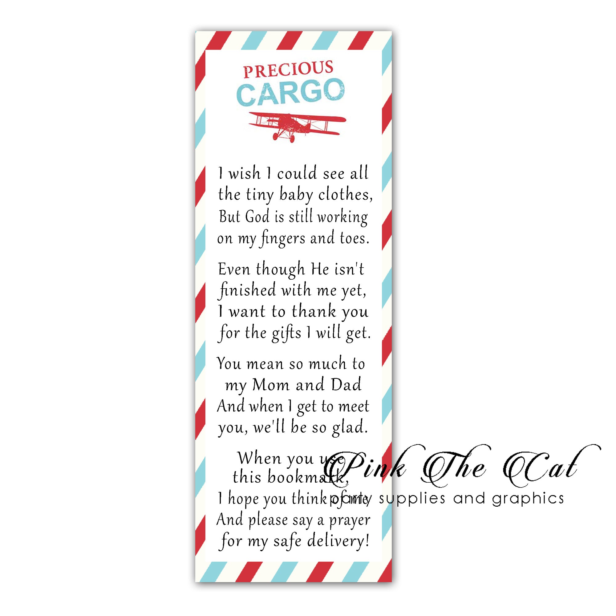 Travel precious cargo bookmarks printable