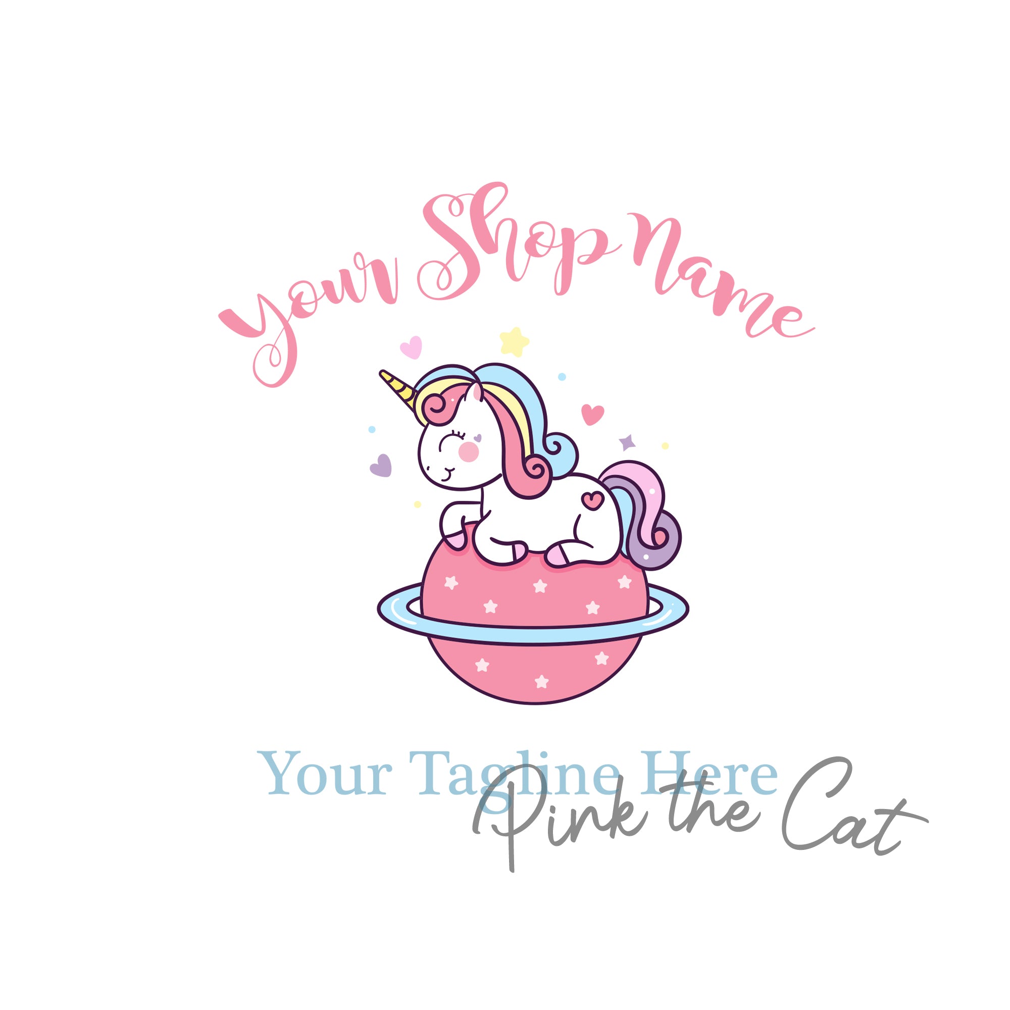 Premade baby unicorn logo design