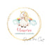 Premade rainbow unicorn logo design