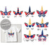 Patriotic unicorn Clipart 4th July