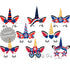 Patriotic unicorn Clipart 4th July