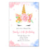 Unicorn Face Invitation Birthday Baby Shower Printable