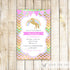 Unicorn Invitation Baby Shower Birthday Gold