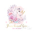 Unicorn floral watercolor magical logo personalized