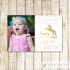 Unicorn Invitation Girl Birthday Photo Card