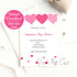 Valentines day invitation with hearts
