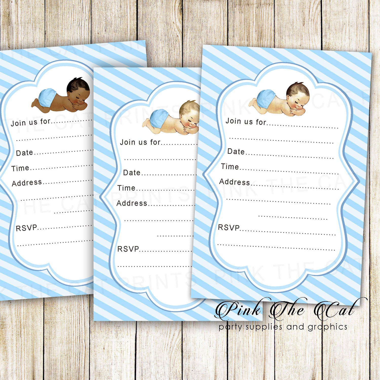 30 boy baby shower invitation with envelopes