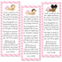 50 bookmarks girl vintage baby shower pink personalized with name