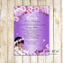 30 invitations princess baby shower african american purple