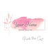 Premade logo signature pink floral watercolor #2