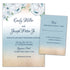 Gold Blue Invitations & RSVP Cards White Roses Printable