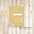 Floral Wedding Invitations & RSVP Cards Blush Pink Gold