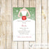 Winter Wonderland Dress Invitation Bridal Shower Green Christmas