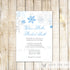 Wedding Invitation & RSVP Card Winter Snowflakes