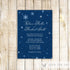 Invitations Winter Wedding Navy Blue