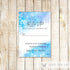 Wedding Invitation & RSVP Card Winter Watercolor
