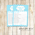 30 wishes for baby shower blue chevron