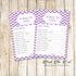 Wishes for Baby Card Purple Chevron