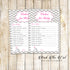 30 Printed Cards Wishe for Baby Pink Elephant Baby Shower