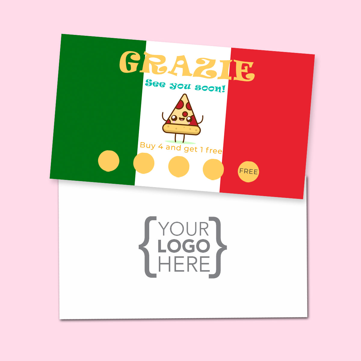 10% Sale Italian Pizza Stamp Card