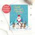 Raindeer santa claus christmas greeting card printable