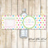 Polka Dots Water Bottle Label Unisex Baby Sprinkle Printable