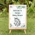 Mom and baby zebra watercolor invitation