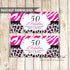 Candy bar wrappers adult birthday hot pink black zebra printable