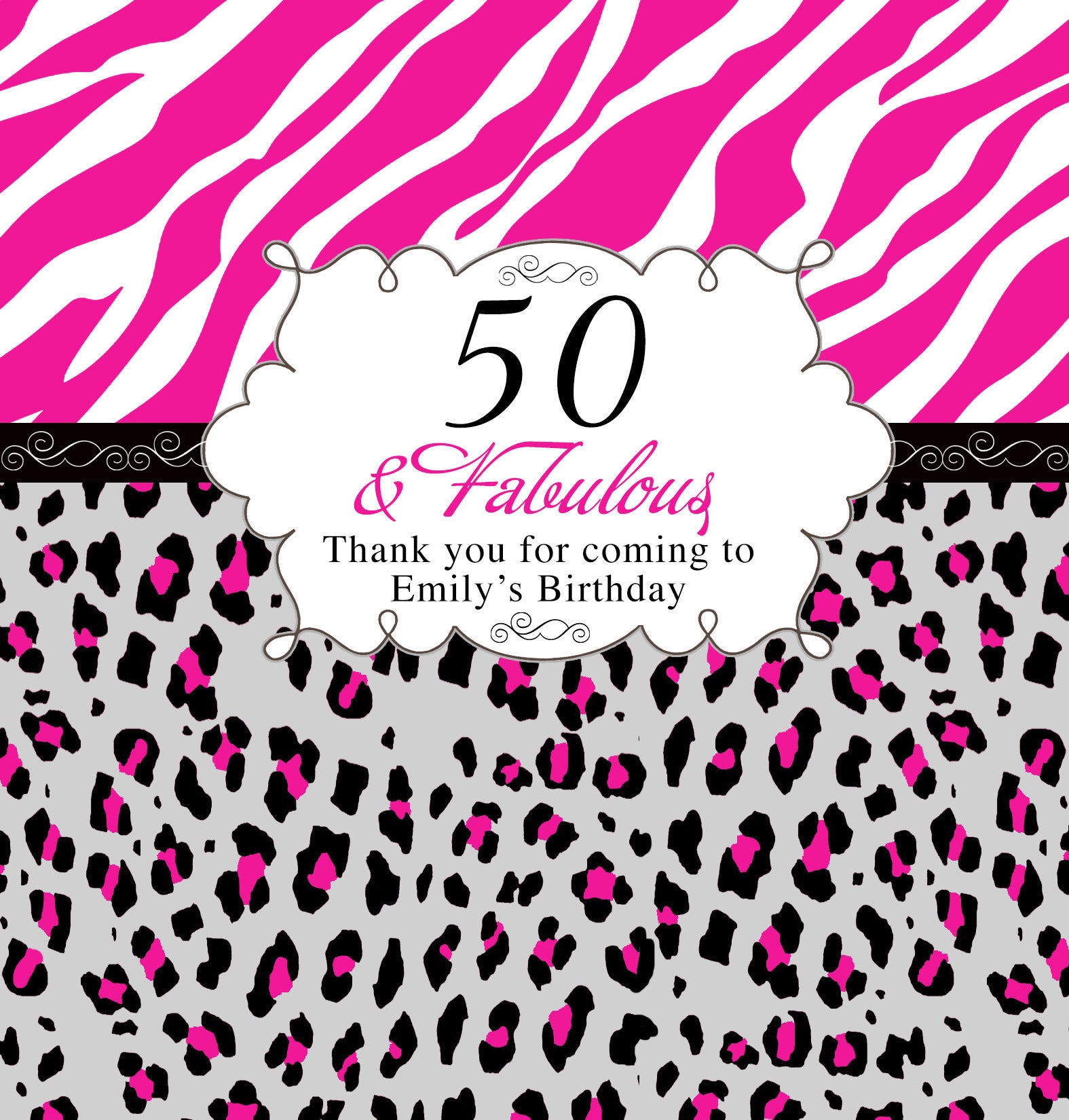 Candy bar wrappers adult birthday pink black printable