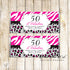30 candy bar wrappers adult birthday pink black personalized