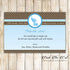 30 Thank You Cards Elephant Blue Brown Birthday Baby Shower